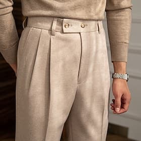 Men's Trousers Dress Pants Naples Trousers Chinos Pocket Buttons Solid Colored Comfort Formal Party Work Fashion Classic Style Dark Gray Apricot Micro-elastic