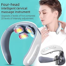 Electric Neck Massager with Multiple Modes for Neck Pain Relief Mini Massage Device for Home Use Valentine's Day Gift