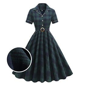 1950s Retro Vintage Dress Flare Dress Checkered / Gingham Fancy Dress Women's Masquerade Event / Party Bachelorette Party Festival Adults' Dress Homecoming Dre