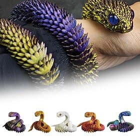 3d-trykt dyresett 3d-trykt slangeleker 3d-trykt artikulert fleksibelt fidget-leketøy 3d-trykt dyr utsøkt søtt kjæledyrleketøy voksne fidget-leker