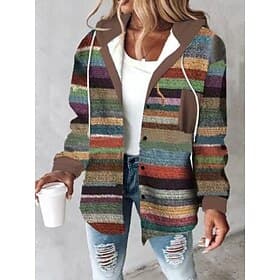 sweat à capuche femme sweat-shirt décontracté graphique plaid rue vêtements de tous les jours sweat à capuche patchwork imprimé coupe ample manches longues mar