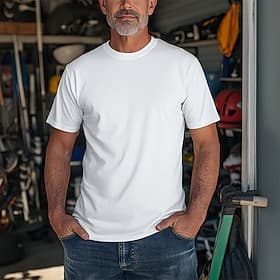 Men's T Shirt Short Sleeve Crew Neck Summer Spring Fall Solid Color Fashion Cool Daily Crewneck Classic Style Modern Style Daily Outdoor Office Black White Gra
