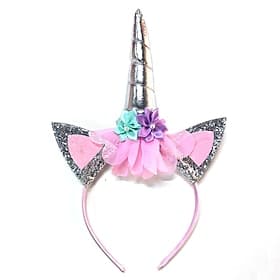 Accessoires Cheveux Enfants Fille Actif Doux Soirée Anniversaire du quotidien Licorne Argent Dorée