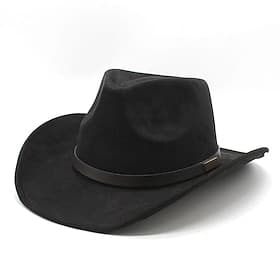 Men's Sun Hat Cowboy Hat Fedora Trilby Hat Black Camel Woolen Vintage Style Fashion 18th Century State of Texas Daily Theme Party Solid / Plain Color Sunscreen thumbnail 2