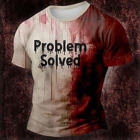 Men's Blood Splatter Blood stains T Shirt Short Sleeve T shirt 3D Print Crew Neck Shirt Designer Gothic Party Street Casual Red Khaki Summer Spring Clothing Ap