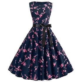 1950s Retro Vintage Dress Swing Dress Flare Dress Floral Fit  Flare Swing Fancy Dress Women's Valentine's Day Event / Party Date Tea Party Adults' Dress Spring