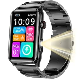 iMosi G50 Smart Watch 1.57 inch Smartwatch Fitness Running Watch Bluetooth Temperature Monitoring Pedometer Call Reminder Compatible with Android iOS Women Men