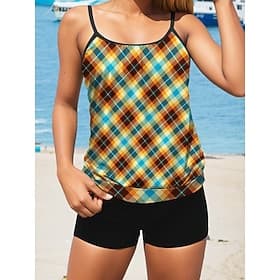Women's Swimwear Tankini Swimsuit Geometric Fashion Designer Bathing Suits