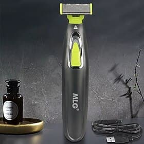 MLG Electric Shaver For Men and Women Portable Full Body Trimmer USB T Shaped Blade Razor For Beard Armpit For Washable Valentine's Day Gift