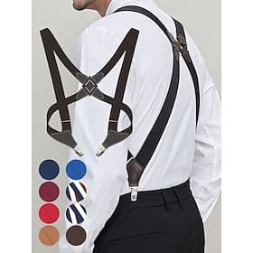 Men's Adjustable Side-Clip Suspenders – Classic Style, Durable, Comfortable for Formal, Casual and Wedding Wear