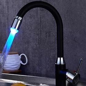 LED Light Water Faucet Tap Heads Temperature Sensor RGB Glow LED Shower Stream Bathroom Shower faucet 3 Color Changing