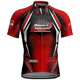 Per uomo Maglia da Ciclismo Geometrico Lettere  Numeri Manica Corta Bicicletta Maglietta Maglia con 3 tasche posteriori Mountain Bike MTB Asciugatura Rapida De