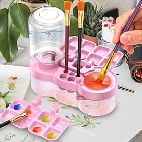 Universal Crafts Paint Brush Cleaner Rinse Cup, Brush Rinser for Artists, Paintbrush Washing Tool, Art Painting Palette for Watercolor, Acrylic, Oil Paint