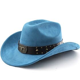 Men's Sun Hat Cowboy Hat Fedora Trilby Hat Black Wine Woolen Vintage Style Fashion 18th Century Daily Theme Party Solid / Plain Color Sunscreen Cosplay