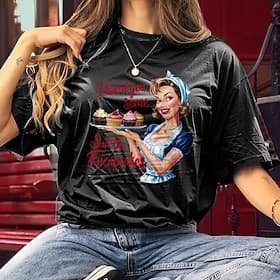 T-Shirt T-shirt Retroposter Retromeisje Jaren '50 Retro vintage T-shirt mouw Grafisch voor Dames Volwassenen Heet stempelen  voor Maskerade Casual / Dagelijks