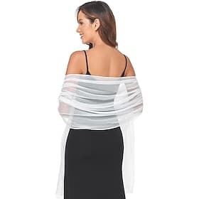 Women's Wrap Elegant Sleeveless Polyester Wedding Wraps With Pure Color For Party Spring  Summer