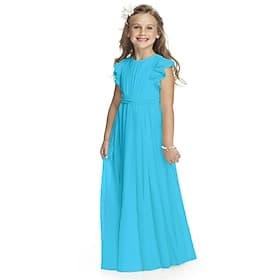 Robe de Demoiselle d'Honneur Fille enfants Fille Robe de soirée Robe de princesse Utilisation Mariage Soirée Elégant Magnifique Couleur unie Sans Manches Col R