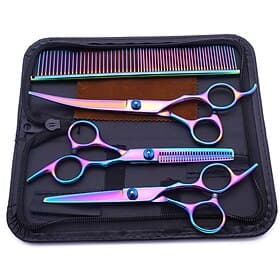 5-in-1 Professional Pet Scissors 5-in-1 Professional Pet Grooming Scissors Set - Stainless Steel Ambidextrous Design for Cats  Dogs