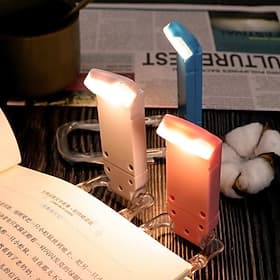 USB Rechargeable Book Light for Reading in Bed Clip-on LED Reading Lamps Portable Bookmark Lights for Kids Book Lovers Warm White Brightness Adjustable for Eye