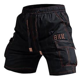 Men's Tactical Shorts Cargo Shorts Camping Shorts Shorts Hiking Shorts Elastic Waist Multi Pocket Straight Leg Plain Wearable Moisture Wicking Knee Length Casu