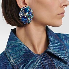 Women's Stud Earrings Geometrical Precious Statement Sweet Imitation Diamond Earrings Jewelry Pink / Blue For Wedding Party 1 Pair
