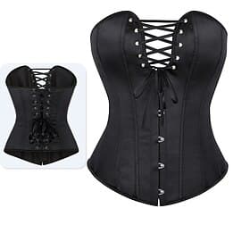 Rococo Overbust Corset Masquerade Overbust Corset Cosplay Tummy Control Push Up Bow Solid Color Fancy Dress Women's Royal Masquerade Party Carnival of Venice A