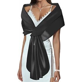 Écharpe Femme Élégant Sans manches Polyester Boléros de Mariage Avec Couleur unie Pour Soirée Printemps  Été