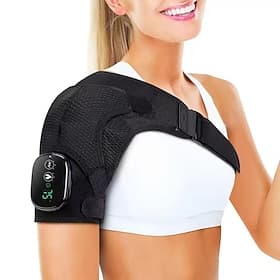 Cordless Heated Shoulder Wrap with Vibration Massage and Electric Heating Pads for Shoulder Pain Relief Valentine's Day Gift