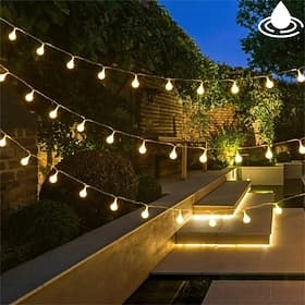 Guirlande lumineuse extérieure led globe ball 100/50/30m guirlande lumineuse 800/400/300leds pour la fête jardin cour coloré décoration romantique éclairage ip