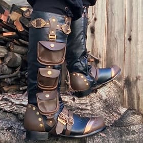 Rétro Vintage Médiéval Renaissance Chaussures Pirate Chevalier Viking Croisé Déguisement Homme Celtique Pirate Halloween Carnaval Mascarade Événement / Fête Ma