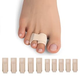 Lot de 8 attelles correctrices pour orteils en marteau, séparateurs orthopédiques, bandages rembourrés, bandages de guérison, redresseurs d'orteils pour orteil
