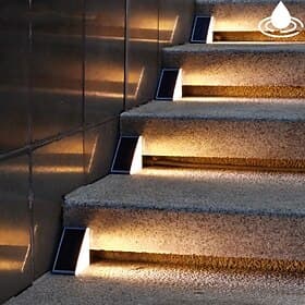2pcs LED Groud Lights Solar Step Lights Outdoor Stair Lights LED Lens Design Super Bright IP67 Waterproof Anti-theft Stair Light Decor Lighting For Garden Deck