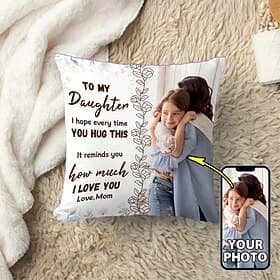 Custom Pillow Cover Add your Image Best Gifts Personalized Gift Photo Design Picture Fashion Casual Pillowcase Cushion Cover 1pc Custom Made To Loved Daughter