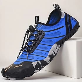 Baskets homme minimalistes, chaussures de canyoning, mesh confortable, antidérapantes, respirantes, à lacets, rouge et gris, bleu et gris, été et printemps