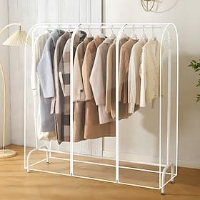 Funda protectora transparente para perchero, ideal para abrigos y chaquetas, funda protectora completa a prueba de polvo para guardarropa o dormitorio.