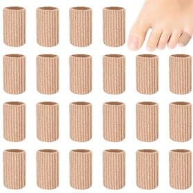 Lot de 24 tubes pour orteils de 0,98 pouces, coussinets pour cors, manchons, protections en gel souple pour coussins, cors, ampoules, callosités