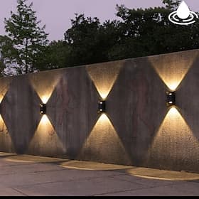 2 pièces applique solaire 2 modes éclairage extérieur étanche haut et bas éclairage lumineux décoration de jardin lumière solaire clôture d'escalier lumières s
