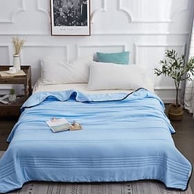 Cooling Blankets for Hot Sleepers Summer Blanket Queen Size, Cold Lightweight Gift for Night Sweats, Ice Cooled Breathable Comforter for Bed