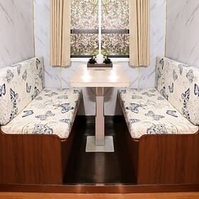 Printed Stretch RV Dinette Cushion Covers - Full Coverage Elastic Slipcovers for Camper Seats - Stylish and Durable