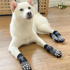 Anti Slip Dog Socks to Prevent Licking Paws Dog Shoes for Hot Pavement Dog Booties for Small Medium Large Senior Dogs Traction Control Boots  Paw Protectors fo