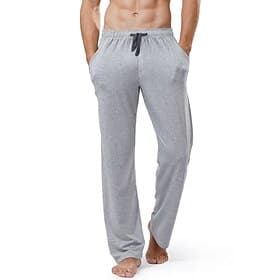 Men's Loungewear Lounge Pants Pure Color Fashion Classic Casual Home Daily Bed Polyester Comfort Breathable Soft Pant Drawstring Elastic Waist Spring Fall Blac