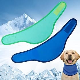 Dog Cooling Bandana - 2 Pack Instant Chill Out Adjustable Pet Scarf Summer Outdoor Ice Collar Cooler Prevent Sunstroke for Small Medium Large Breeds