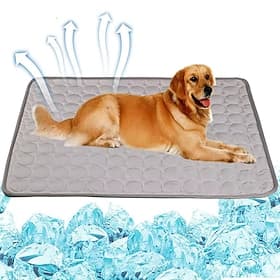 Tapis rafraîchissant pour chien - lit rafraîchissant instantané pour chien chats non toxiques tapis rafraîchissant antidérapant lavable en machine pour l'intér