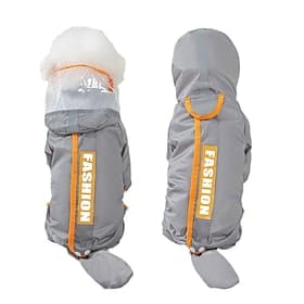Dog Cat Rain Coat Rain Jacket Fashion Classic Reflective Waterproof Washable Outdoor Dog Clothing for Small Medium