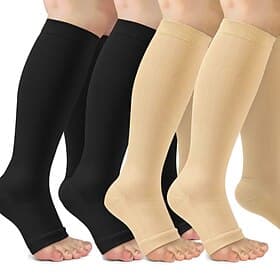 3 Pairs Toeless Compression Socks,15-20mmHg  Neuropathy Socks Bunion Socks Opened Toe Compression Stockings for Men Women,Suit for Running,Nurse,Travel,Cycling thumbnail 2