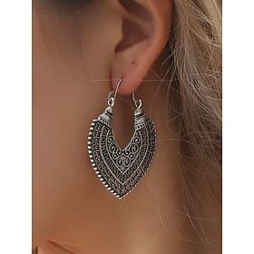 Women's Vintage Bohemian Drop Earrings – Lightweight Alloy Tribal Style Hook Earrings for Women – Ideal for Festivals, Parties, Casual Outfits and Gifts