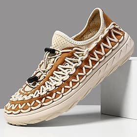sandales pour hommes sandales de sport marron et beige avec laçage solide et semelle confortable pour la randonnée, la plage et les activités de plein air