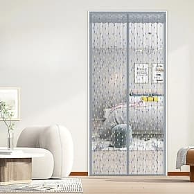 Porte écran magnétique portable porte écran en mailles anti-mouches ou insectes passage pour porte coulissante garage patio cuisine salon chambre bar entrée fa