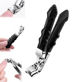 Toenail Clippers, Wide Jaw Long Handle Nail Clippers for Thick Toenails, Ergonomic Curved Stainless Steel Toe Nail Trimmer for Seniors, Men and Women