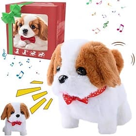 Chien robot mon chiot robot réaliste jouet interactif qui marche aboie remue la queue animal de compagnie en peluche pour enfants et adultes jouet robotique ré